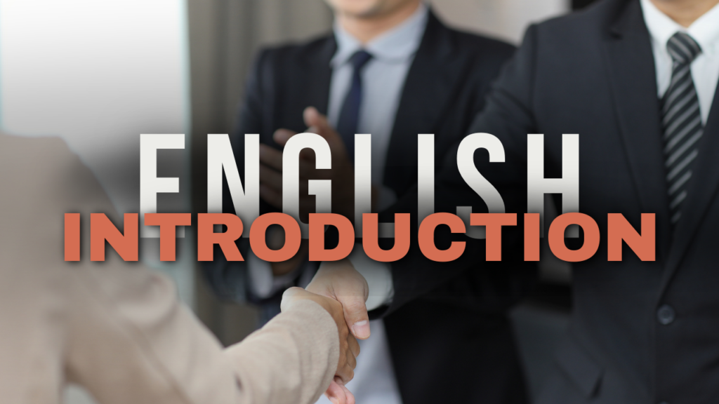 ENGLISH INTRODUCTION